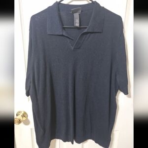 Mens short sleeve sweater shirt